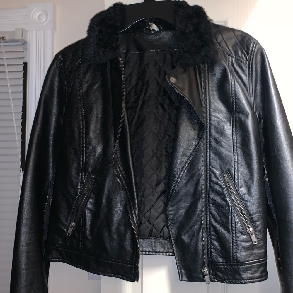 USED H&M leather jacket